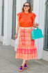 Kym Flounced Midi Skirt